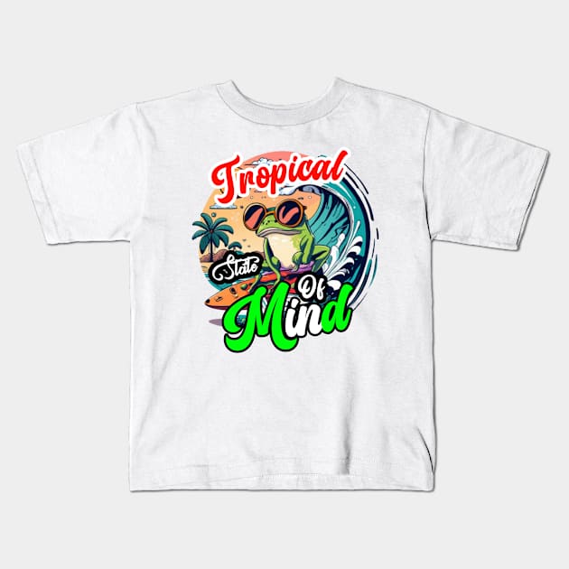 Tropical State of Mind Kids T-Shirt by Farhan S